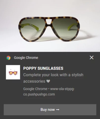 web push notification preview